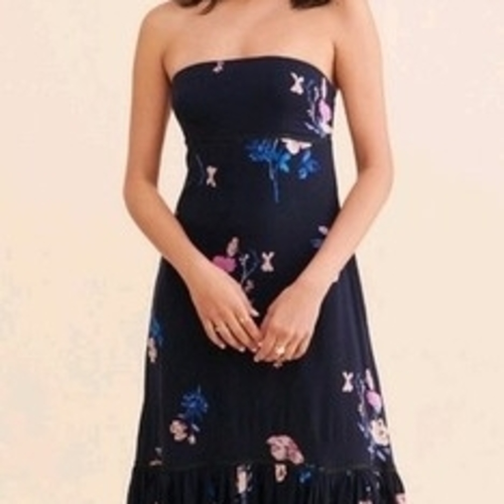 Floral Strapless Dress